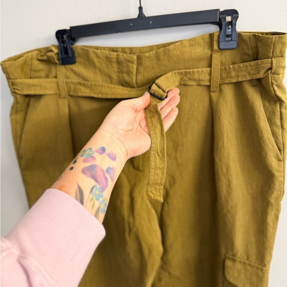 Rag & Bone Tilda Belted Cargo Pant Olive Green Sz 10 Gorpcore Earthy Rustic - Picture 3 of 15